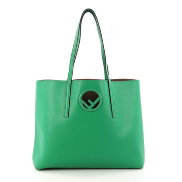 Fendi Logo Shopper Tote Leather Green 3294702