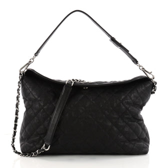 Chanel French Riviera Hobo Quilted Caviar Large Black 3294703