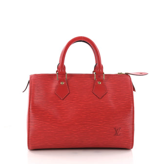 Louis Vuitton Speedy Handbag Epi Leather 25 Red 3295301