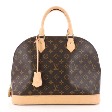 Louis Vuitton Alma Handbag Monogram Canvas MM Brown 3296501