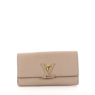 Louis Vuitton Capucines Wallet Leather Neutral 3297402