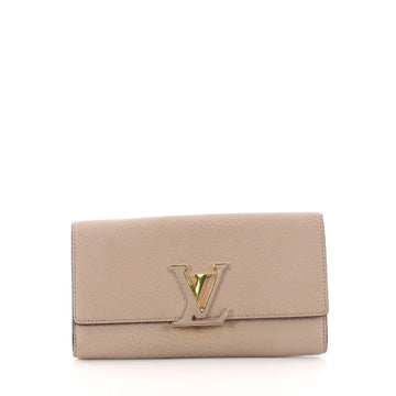 Louis Vuitton Capucines Wallet Leather Neutral 3297402