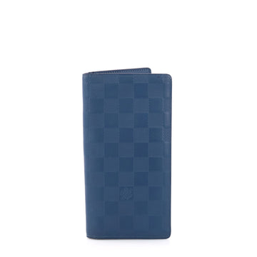 Louis Vuitton Brazza Wallet Damier Infini Leather Blue 3297405