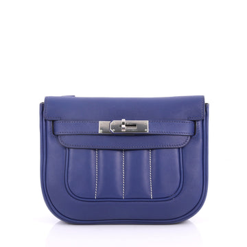 Hermes Berline Handbag Swift 21 Blue 3299401