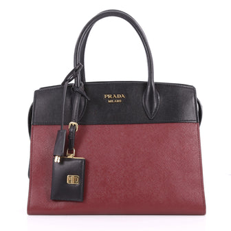 Prada Esplanade Handbag Saffiano Leather Medium Black 3299604
