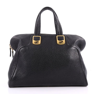 Fendi Chameleon Convertible Satchel Leather Large Black 3300601