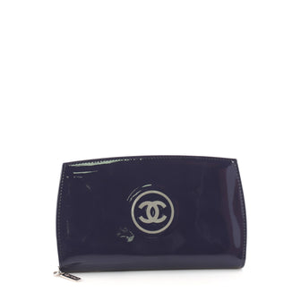 Chanel CC Zip Around Wallet Patent Blue 3302103