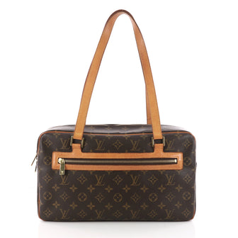 Louis Vuitton Cite Handbag Monogram Canvas GM Brown 3302201