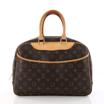 Louis Vuitton Deauville Handbag Monogram Canvas Brown 3302204