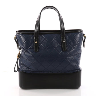 Chanel Gabrielle Shopping Tote Quilted Calfskin Medium Black 3302601