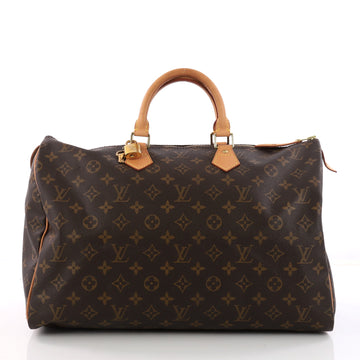 Louis Vuitton Speedy Handbag Monogram Canvas 40 Brown 3303302