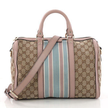 Gucci Vintage Web Boston Bag GG Canvas Medium Brown 3305801