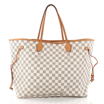 Louis Vuitton Neverfull Tote Damier GM White 3306501