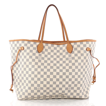 Louis Vuitton Neverfull Tote Damier GM White 3306501