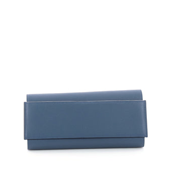 Hermes Passant Wallet Evercolor Long Blue 3307504
