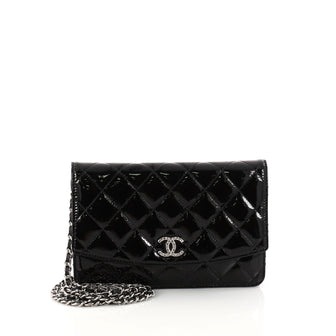 Chanel Brilliant Wallet on Chain Quilted Patent Black 3307603