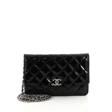 Chanel Brilliant Wallet on Chain Quilted Patent Black 3307603