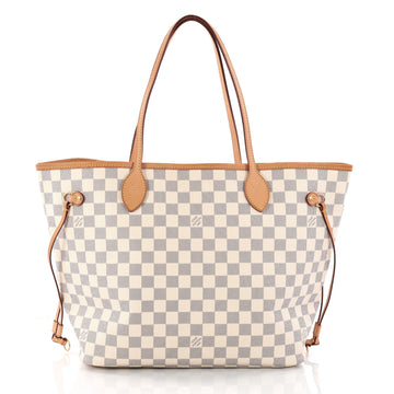 Louis Vuitton Neverfull Tote Damier MM White 3309404