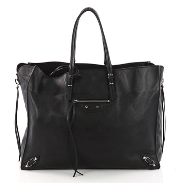 Balenciaga Papier A4 Zip Around Classic Studs Handbag Black 3309601