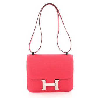 Hermes Constance Handbag Epsom 24 Pink 3310001