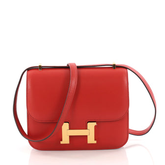 Hermes Constance Handbag Tadelakt 18 Orange 3310002