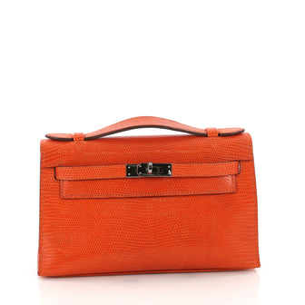 Hermes Kelly Pochette Lizard Orange 3312501