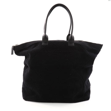 Chanel CC Beach Tote Terry Cloth Large Black 3312902