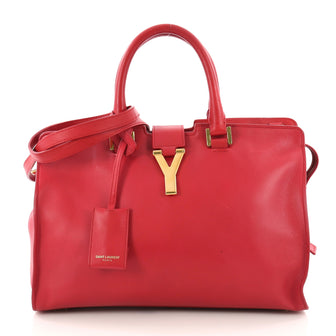 Saint Laurent Classic Y Cabas Leather Small Red 3313201