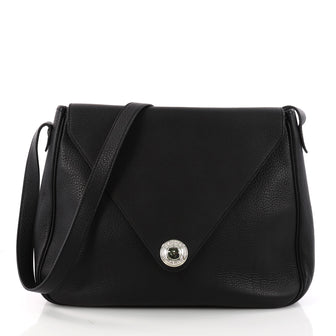 Hermes Christine Handbag Leather Black 3313401
