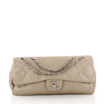 Chanel Ultimate Stitch Flap Bag Quilted Lambskin East Neutral 3314503