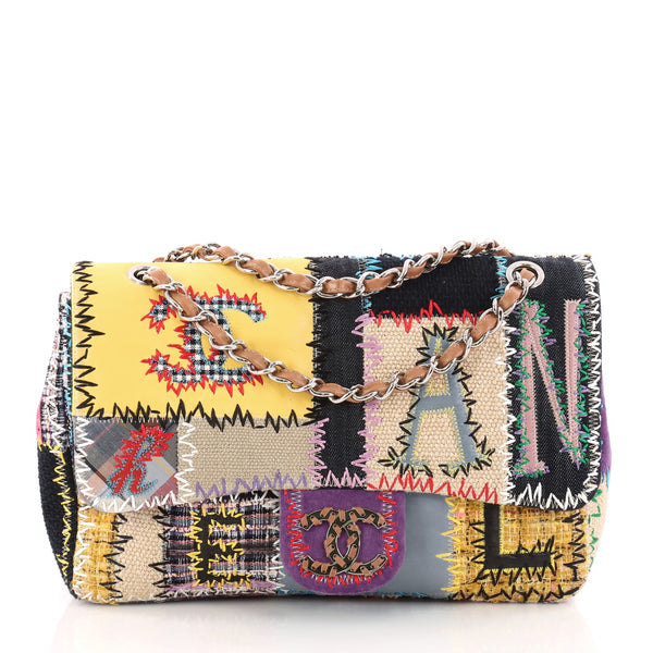 Chanel Limited Edition Multicolor Patchwork Jumbo Single Flap Bag
