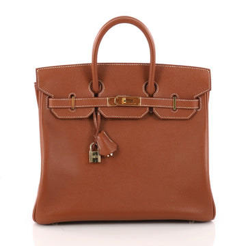 Hermes Birkin HAC Handbag Brown Courchevel with Gold 3316301