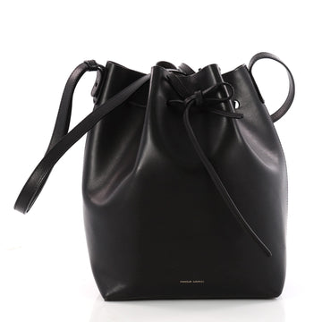 Mansur Gavriel Bucket Bag Leather Large Black 3317001