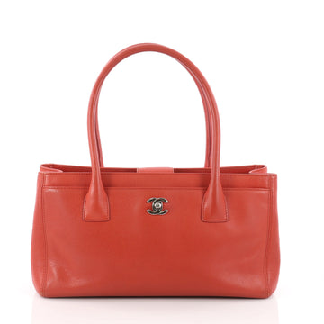 Chanel Cerf Executive Tote Leather Small Orange 3318204