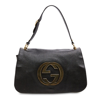 Blondie Flap Shoulder bag Leather with GG Hardware Medium