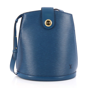 Louis Vuitton Cluny Shoulder Bag Epi Leather Blue 3320301