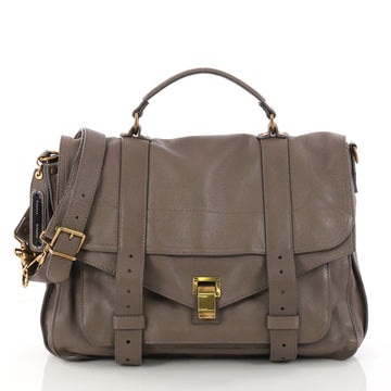 Proenza Schouler PS1 Satchel Leather Large Gray 3322401