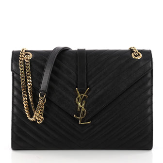 Saint Laurent Classic Monogram Satchel Matelasse Chevron 3324501