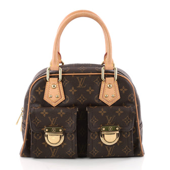 Louis Vuitton Manhattan Handbag Monogram Canvas PM Brown 3324901