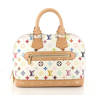 Louis Vuitton Alma Handbag Monogram Multicolor PM White 3325304