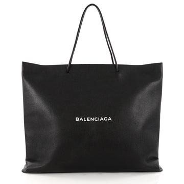 Balenciaga Shopping Tote Leather East West Black 3325701