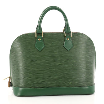 Louis Vuitton Vintage Alma Handbag Epi Leather PM Green 3326601