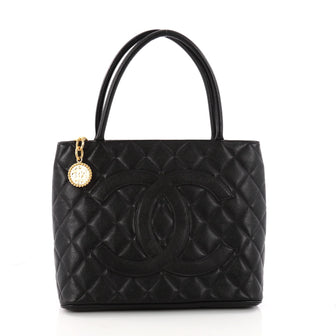 Chanel Medallion Tote Quilted Caviar Black 3326903