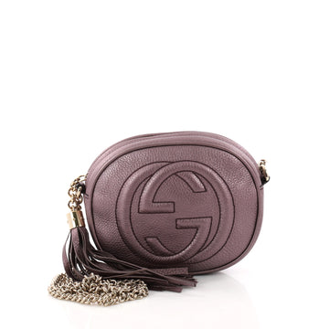 Gucci Soho Chain Bag Leather Mini Purple 3327503