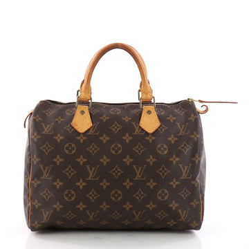 Louis Vuitton Speedy Handbag Monogram Canvas 30 Brown 3327601