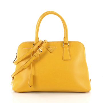 Prada Promenade Handbag Saffiano Leather Medium Yellow 3330002