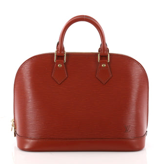 Louis Vuitton Vintage Alma Handbag Epi Leather PM Brown 3330405