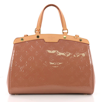 Louis Vuitton Brea Handbag Monogram Vernis MM Pink 3330701