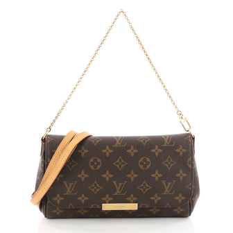 Louis Vuitton Favorite Handbag Monogram Canvas MM Brown 3331203