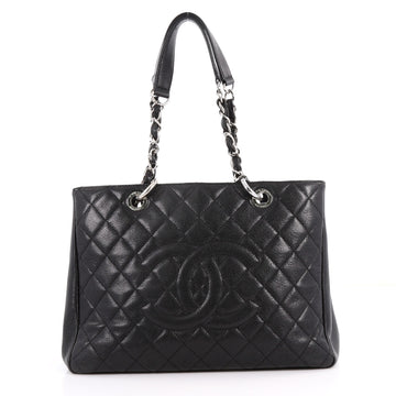 Chanel Grand Shopping Tote Quilted Caviar Black 3331301